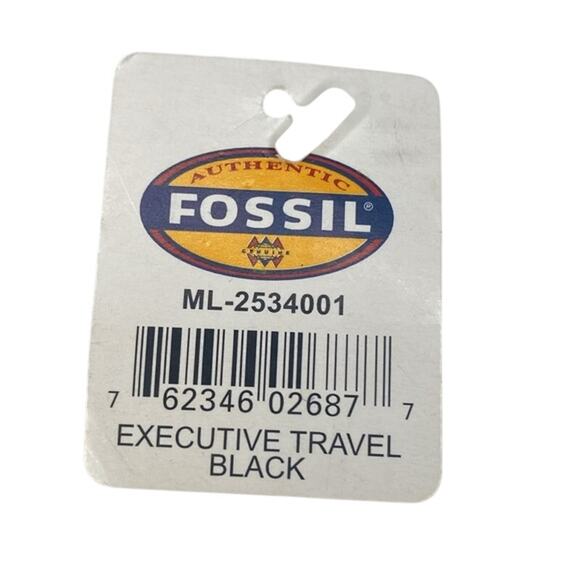 Fossil Black Leather Executive Travel Organizer Wallet - Picture 10 of 10